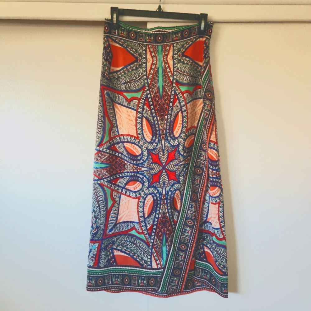 Maeve Anthropologie Geoda silk skirt Sz 2 - Picture 1 of 9